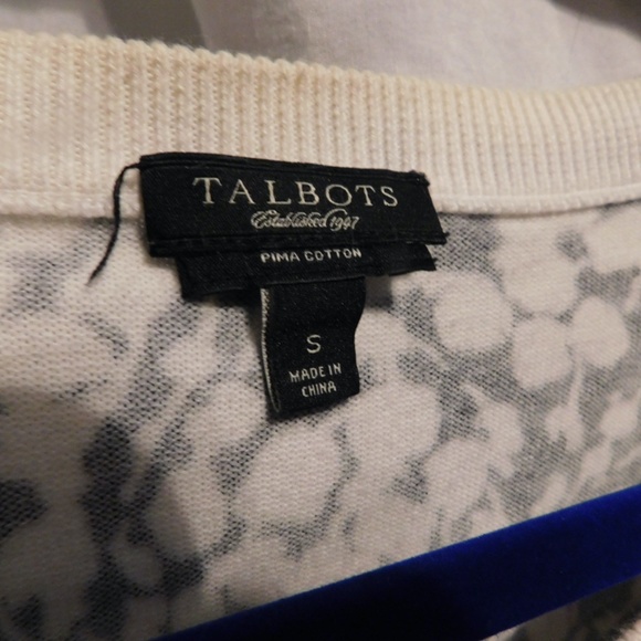 Button Up Cardigan Black and White Sweater Small - Picture 5 of 9